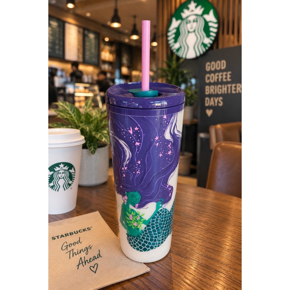 Starbucks - 2025 Siren Mermaid Pearlescent - Purple - 24oz Hot Cold Cup Tumbler